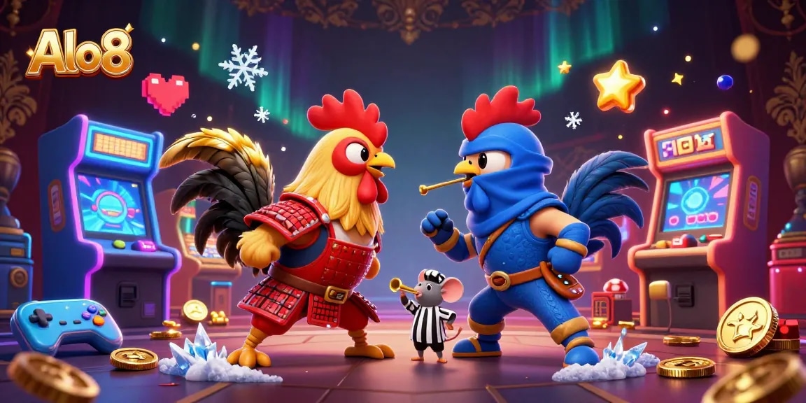 Alo8 combines professional gaming and casino excitement with a samurai and ninja rooster showdown.