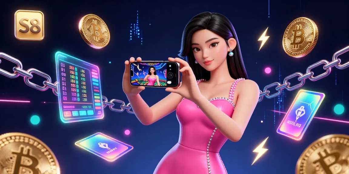 Experience the thrill of S8’s live dealer games with rich neon elements and a stunning design.