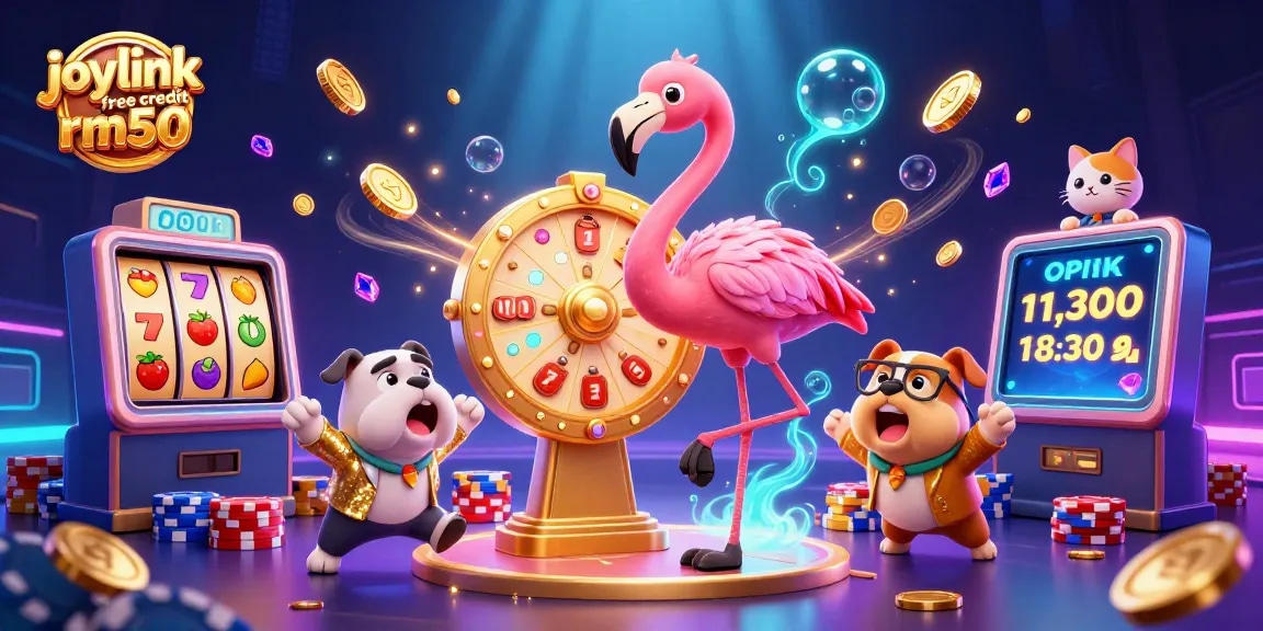 Spin to win with joylink free credit rm50 as the flamingo host dazzles with prizes!