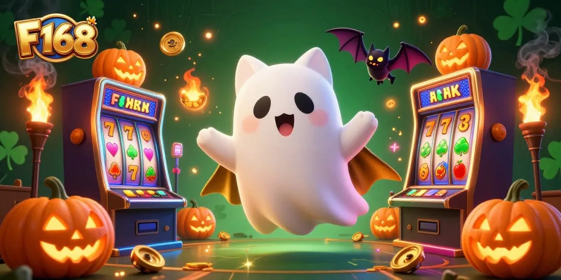 Experience thrilling gameplay with F 168 in an exciting casino setting filled with vibrant characters and slot elements.