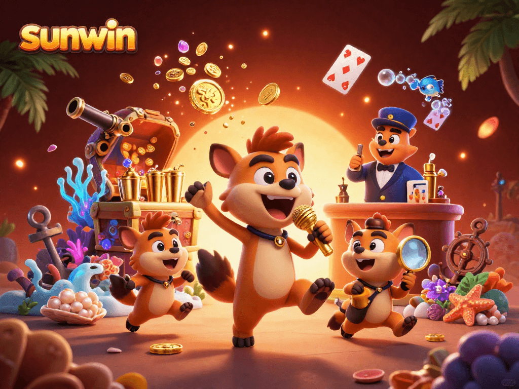 Experience the vibrant comedy casino club of sunwin, where hyenas bring laughter and fun!