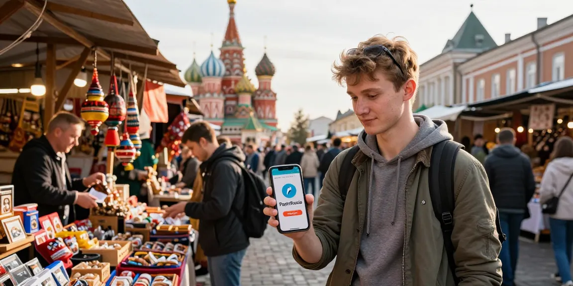 Pembayaran mudah menggunakan https://payinrussia.com/ di pasar tempatan Rusia yang meriah.