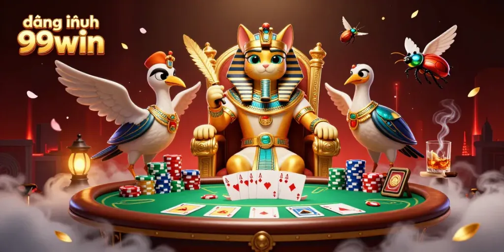Engage with đăng nhập 99win through an exhilarating 3D illustration showcasing a vibrant casino atmosphere.