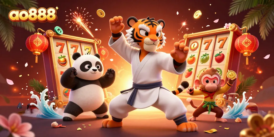 Engage in winning strategies at ao888 with immersive gaming elements in a vibrant casino scene.