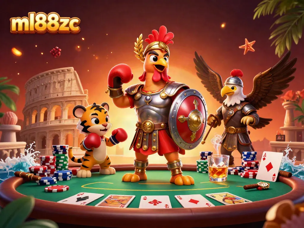 Experience thrilling gameplay with ml88zc in a vibrant, detailed 3D casino scene filled with poker action.