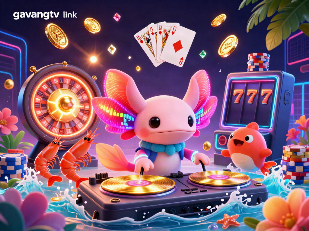 Experience live betting excitement with gavangtv link, featuring vibrant casino elements and engaging characters.