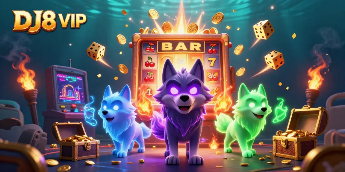 Engage in thrilling action with DJ8 VIP on an ultra-detailed 3D casino scene bursting with excitement.