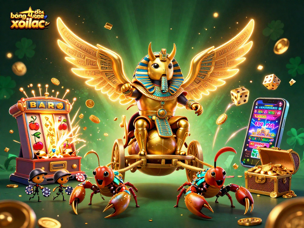 Experience the thrill of bóng đá trực tuyến xoilac tv with this dynamic 3D illustration of casino elements.