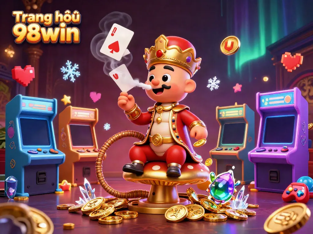 Engage in thrilling casino action with the ultra-detailed Trang chủ 98win themed illustration featuring a colorful gaming scene.