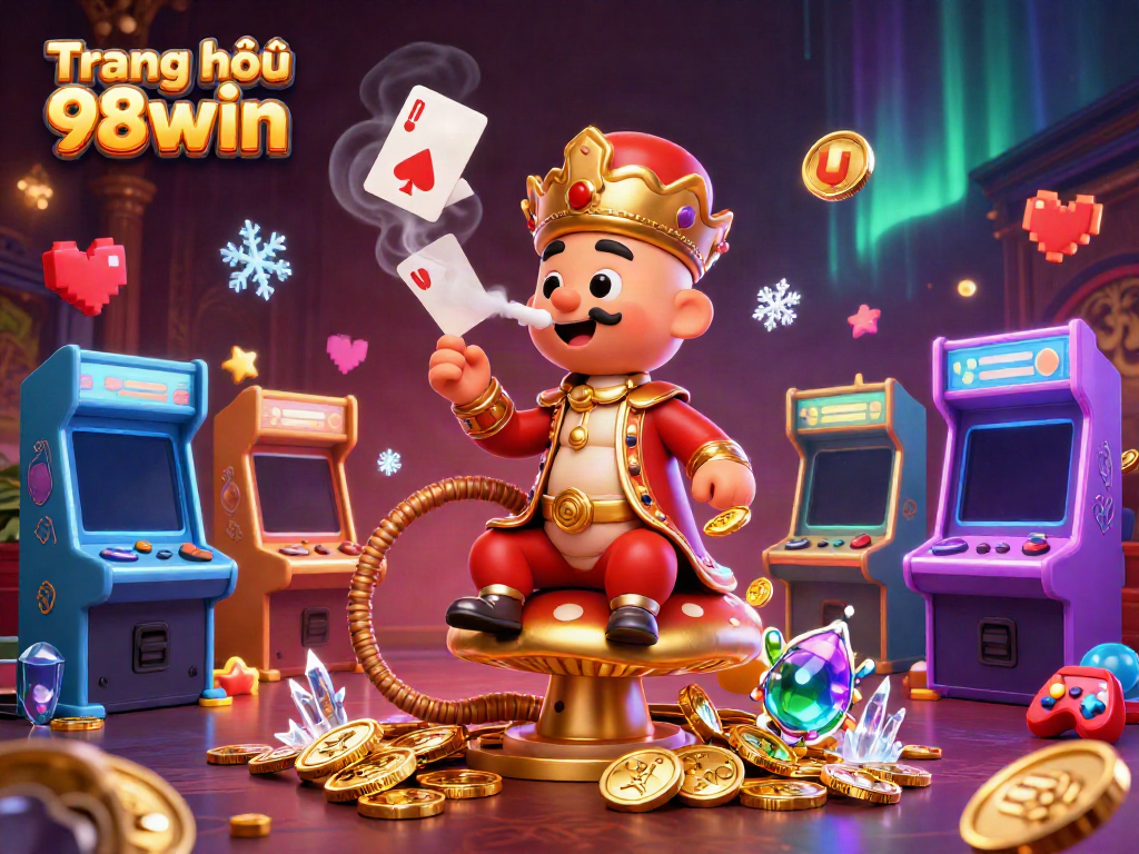 Engage in thrilling casino action with the ultra-detailed Trang chủ 98win themed illustration featuring a colorful gaming scene.