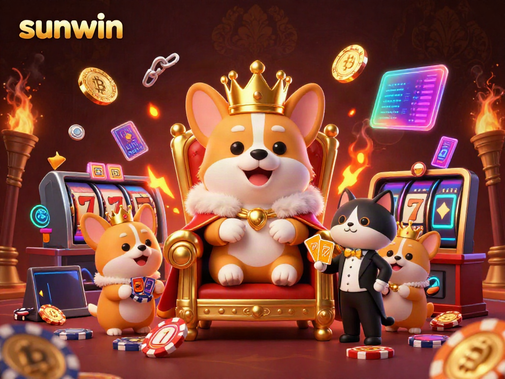 Engage in exciting gameplay elements with the sunwin casino experience featuring a corgi king.