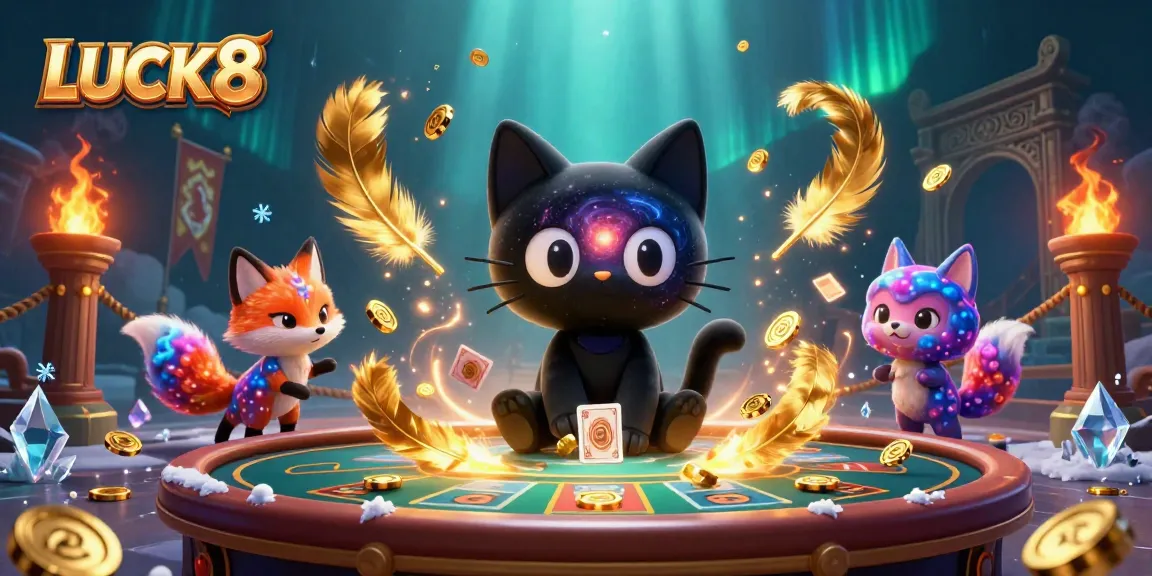 Win big at LUCK8's cosmic casino with thrilling golden chips and a vibrant gameplay experience.