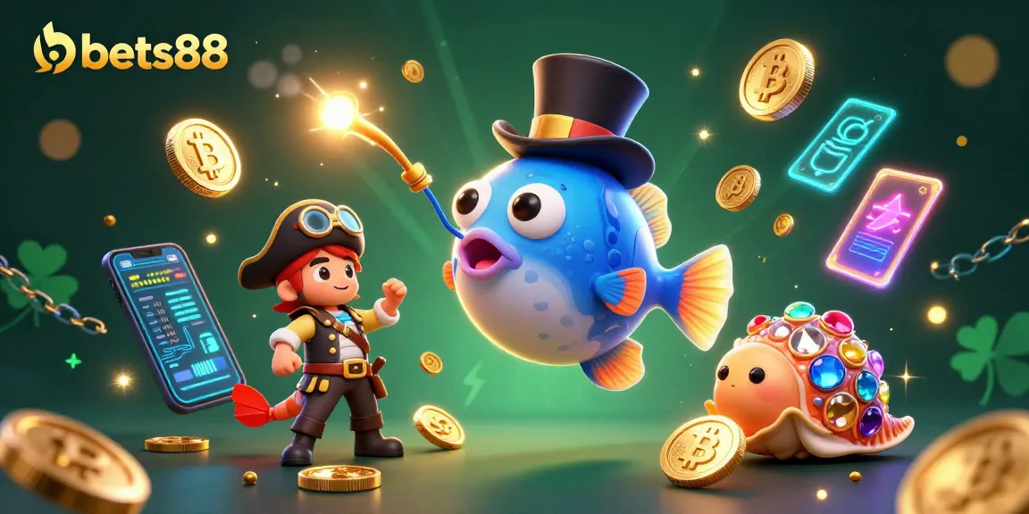 Experience the thrill of betting with bets88 in this vibrant 3D casino illustration.