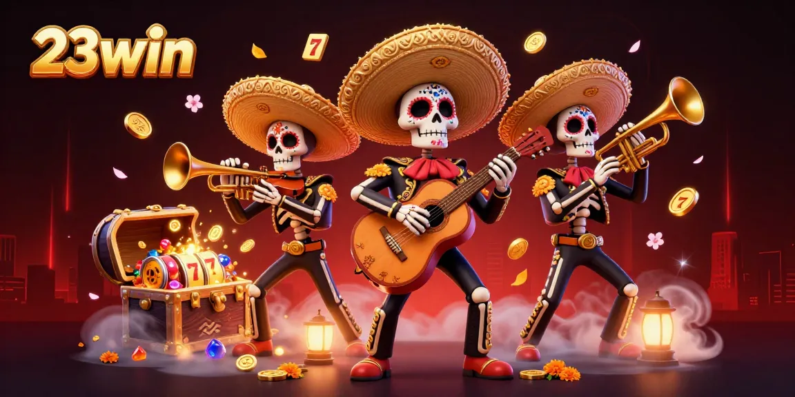 Experience thrilling gameplay at 23win with vibrant casino elements and festive characters.