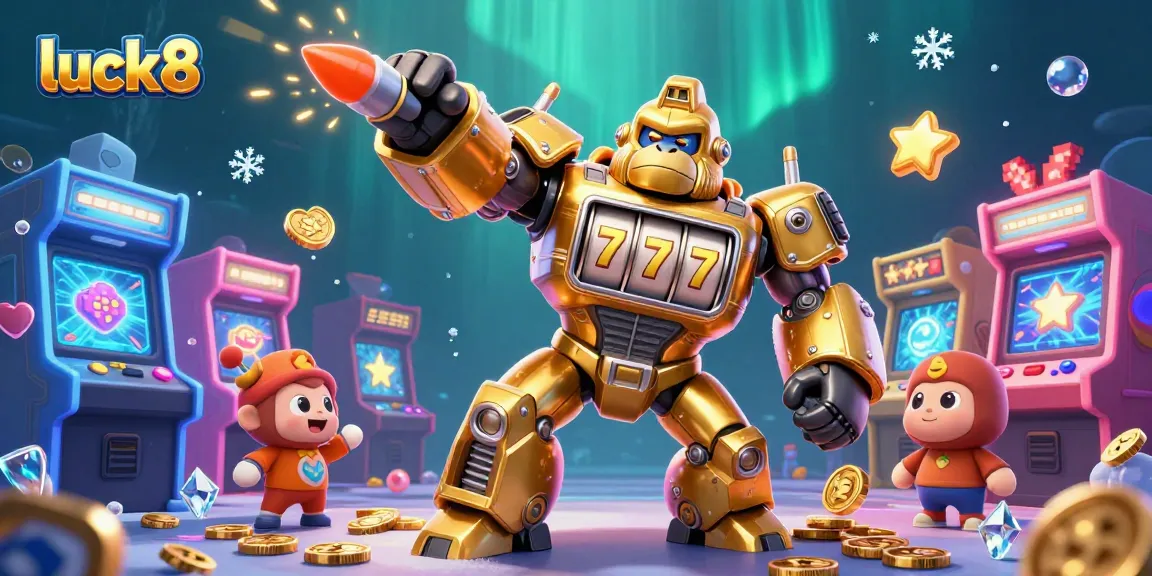 Engage in thrilling gaming action at luck8 with vibrant 3D characters and dynamic casino elements.