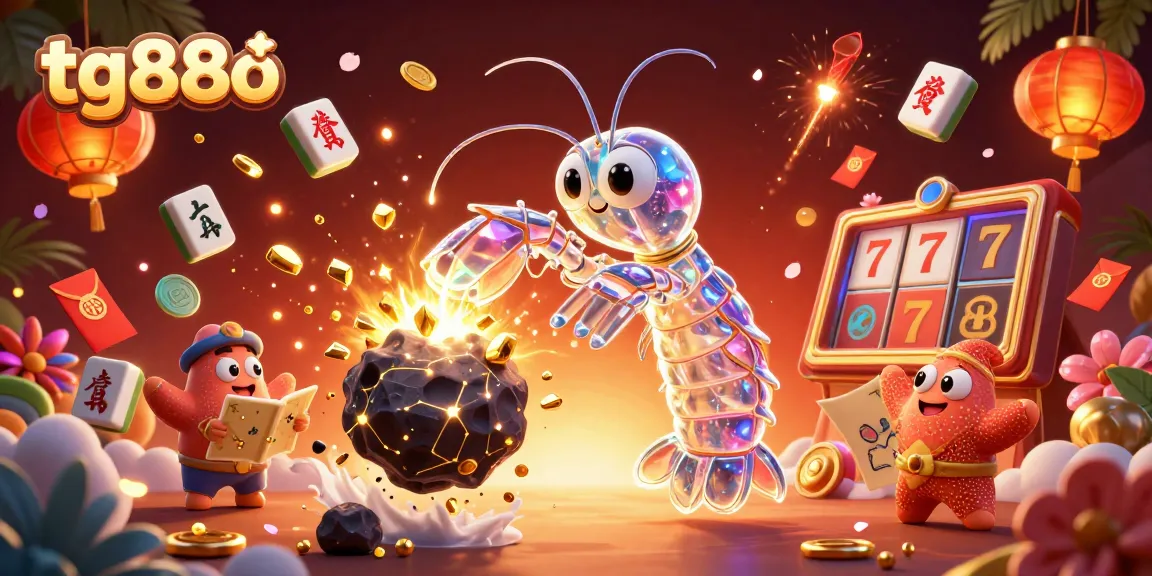 Experience thrilling gameplay at tg88o with a galactic mantis shrimp breaking through an asteroid of winnings!