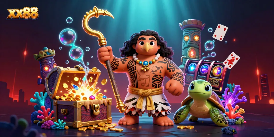 Spin slot reels and catch big wins with xx88 in this vibrant 3D casino illustration!
