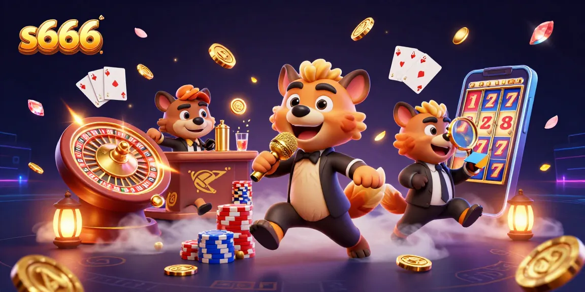 Discover thrilling action at s666, featuring a hyena comedian and dynamic casino elements.