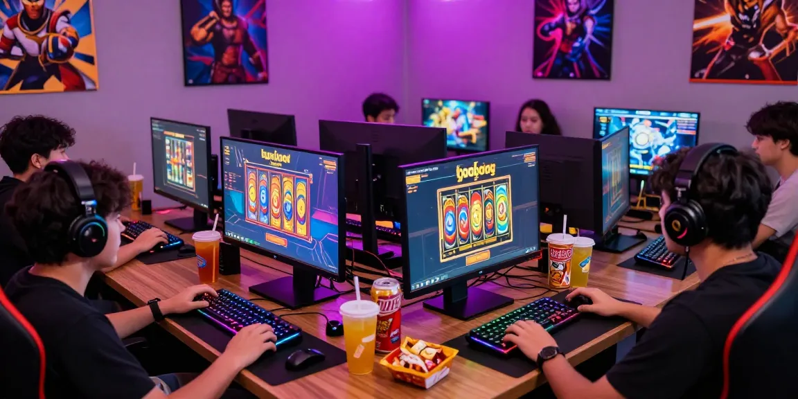 Exciting players enjoying slot gacor games in a vibrant gaming setup