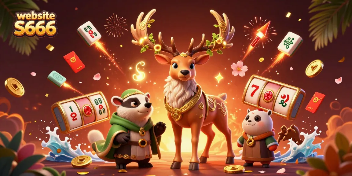 Engage with thrilling gameplay at website S666 featuring an exciting 3D casino scene.