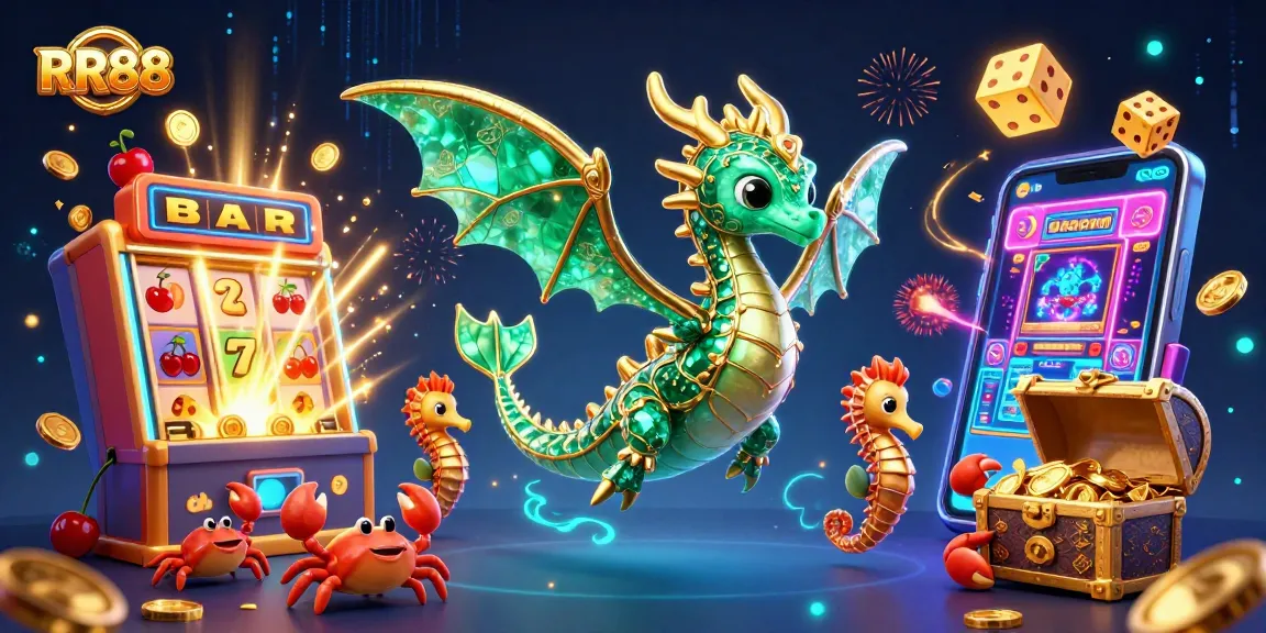 Experience big wins with RR88 as the sea dragon guards a treasure in this vibrant casino adventure.